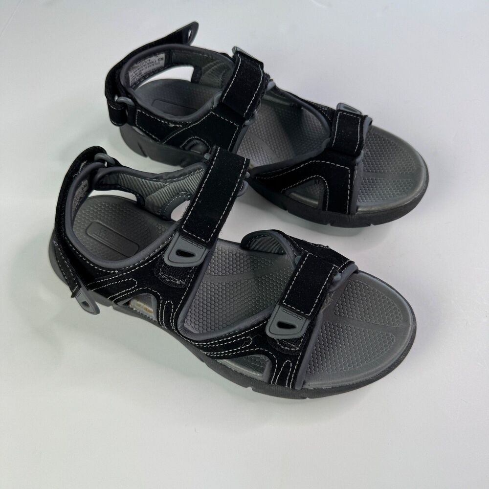 Khombu Women's Athletic Sandals Shoes Size 6 Black & Gray
